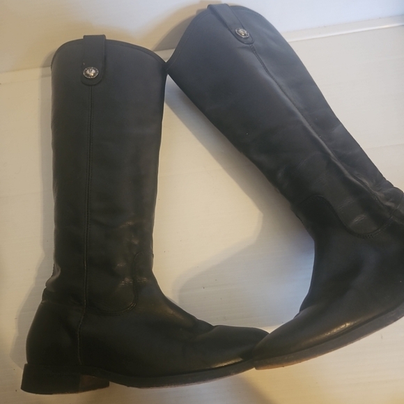 Frye Melissa Button 2 Tall Riding Boots Black Leather Women Size 6.5B Sty 77167 - Picture 5 of 13